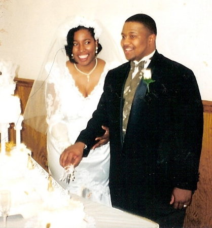 My wife LaShon and I on our wedding day.