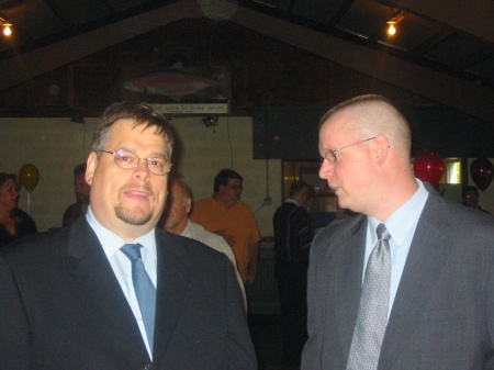 my husband on left with bestman