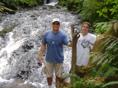 Hiking in Oregon w/ my son Joshua