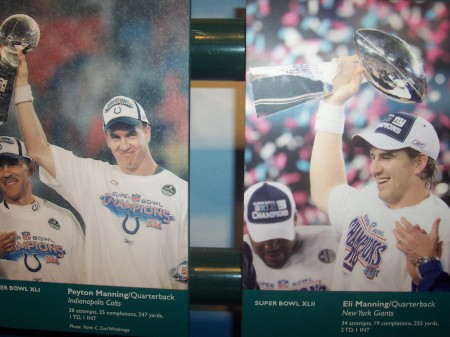 Peyton and Eli Manning Superbowl Plagues