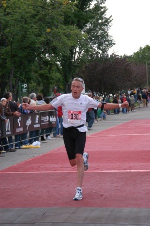 Finish at Regina Marathon 2008