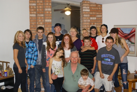 10 grandkids, greatgrandson and me