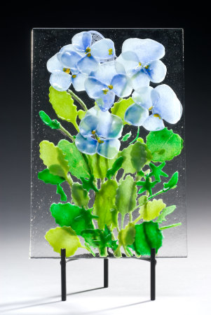 Glass floral design