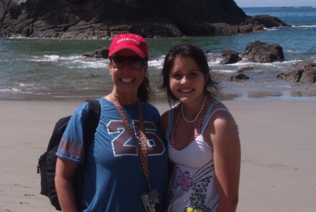 Daughter and I on Manuel Antonio Beach, CR