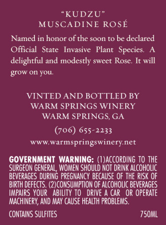 A label from one of my wines.