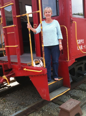 Me on old train in PA.