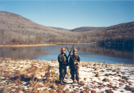 Mike and Hal Hunting at Alder Lake