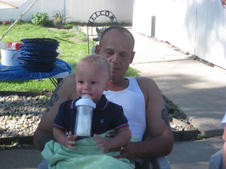 Papa and baby Dominick 4th of july 2008