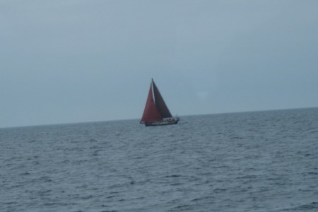 Red  sailboat