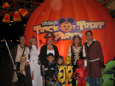 Me, Julie, Pam with our families at Disneyland