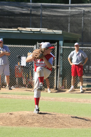 K-Web on the mound at Simi Youth Tournament.
