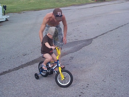I'm trying to help my nephew ride his new bike