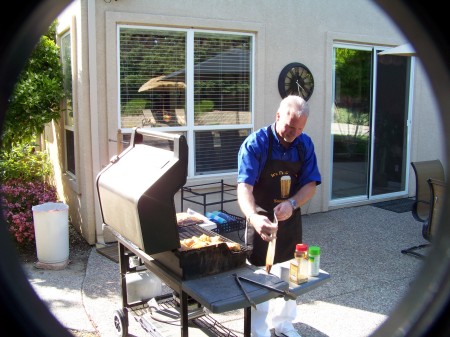 Brother-in-law at the barbque