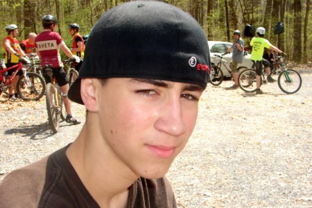 Justyn at one of my mountain bike races