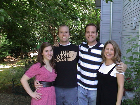 Sons (l to r) Ben & Aaron with Rachael & Julie