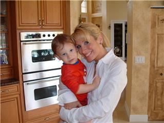 Blake and me in my kitchen