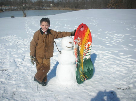 Jacob and his snowman