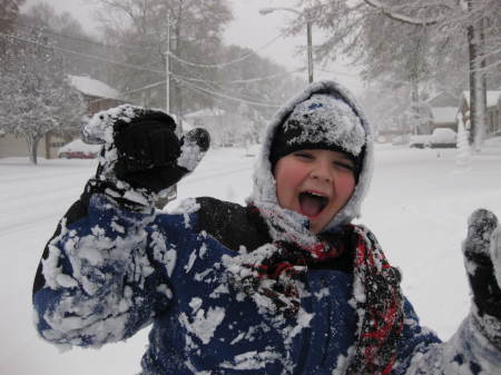 Zebulon having fun in the snow...2010