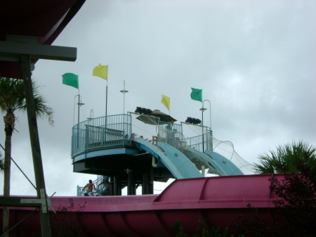 one of the slides at Schlitterbahn