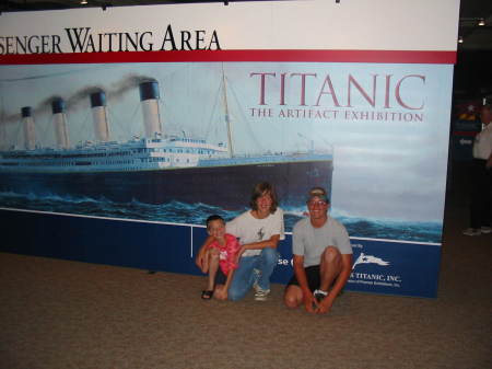my sons Spencer, Tavis and Hunter at Titanic