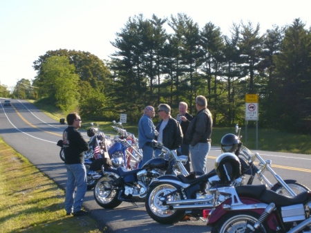 Gathering for the ride to Rolling Thunder 2008