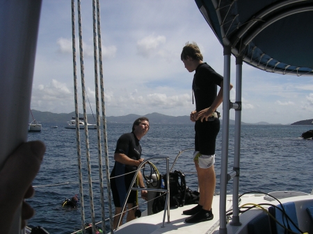 First dive off our charter in the bvi's 6/08