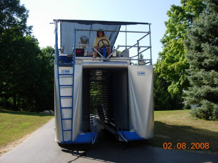 Our blueberry harvester