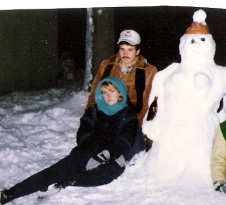 Paul and PJ build a snowman