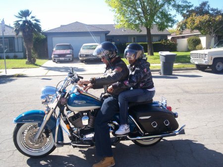 Aja and I on my bike