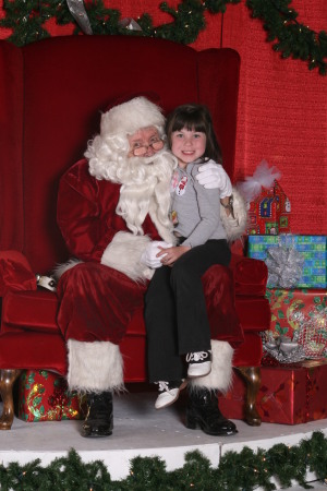 Santa and Morgan - Christmas 2008