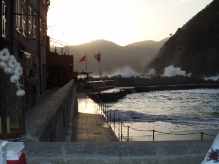 Watching the Sunset in Vernazza, Italy