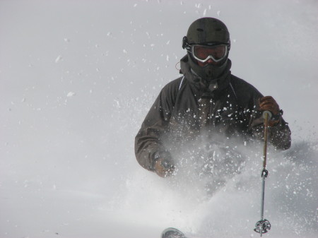 Andy Tele Skiing near Janet's Cabin Jan 07