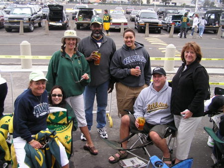 Waiting at A's game for Eckersley jersey