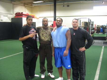 BJ workin out at EFT with friends