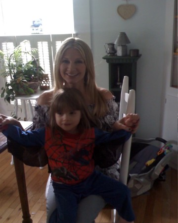 me & ryann in her spider man gear