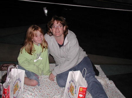 Waiting for the fireworks at Disneyland