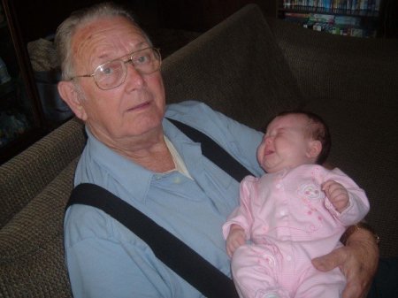 My sweet Daddy and his great grand daughter