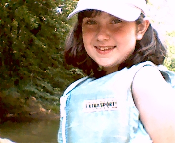Hannah's 1st canoe ride down the Dan River-08'
