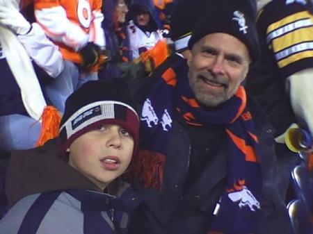 Grandson and me at Broncos vs Steelers