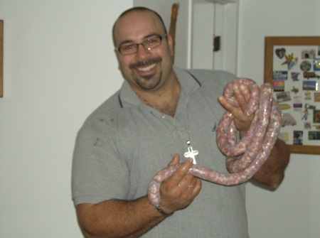 Bro. Gary with his sausage