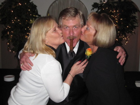 Rick and two of his sisters at wedding