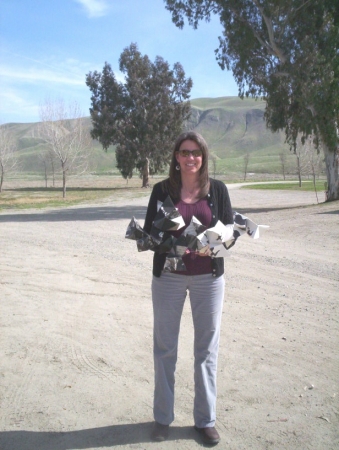 Sherryl and Charlie Chaplin sculpture. 2007