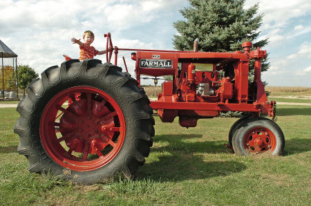 My boy is ready to plow your field.