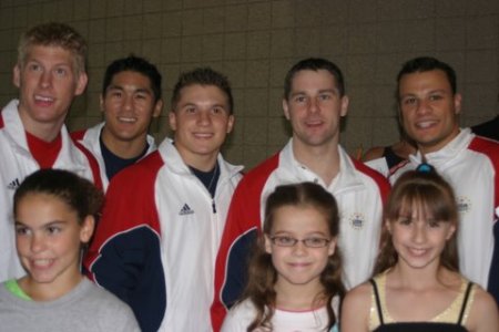 Alyssa with 2008 Men's Olympic Gymn. Team