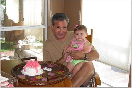 Daddy and Averie before the party