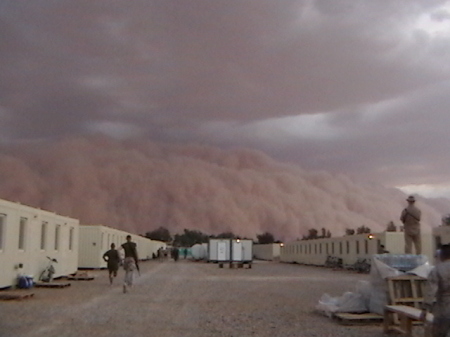 camp al asad , iraq dust storm