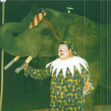 Gizmoe with the Elephant from Circus Pages