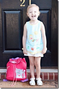 First Day of School for Lily -