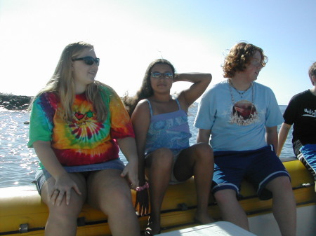 Crystal, Kala, Nick whalewatching