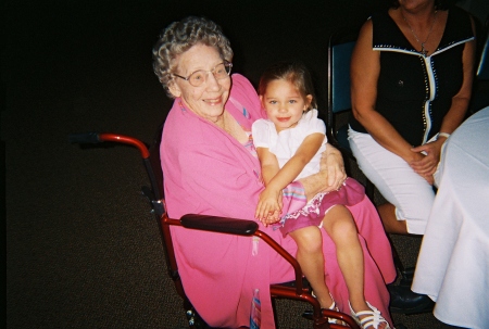 My mom with her great-grand-daughter Summer